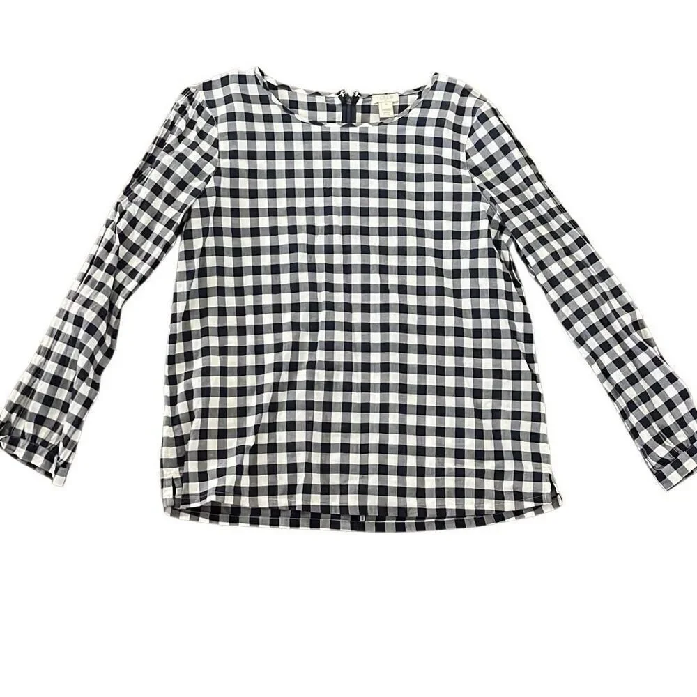 J.Crew gingham, long sleeve shirt, size medium